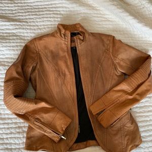 Banana Republic genuine leather pink jacket